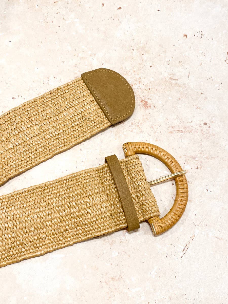 Archer Rattan Belt Tan