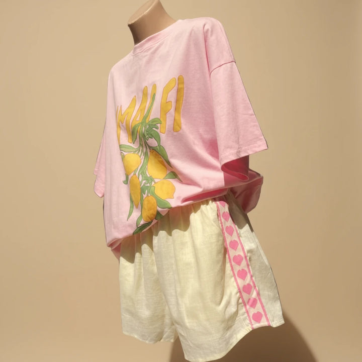 By Frankie Amalfi Tee Racer Shorts Set