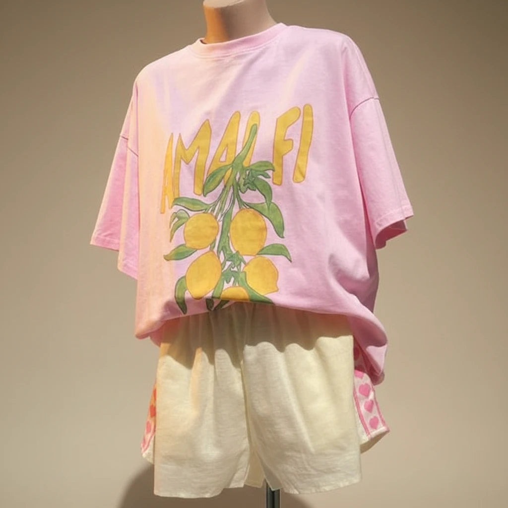 By Frankie Amalfi Tee Racer Shorts Set