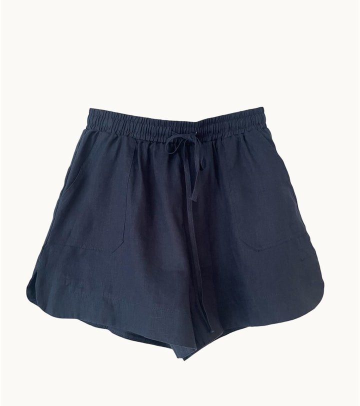 Bronte Linen Shorts Navy