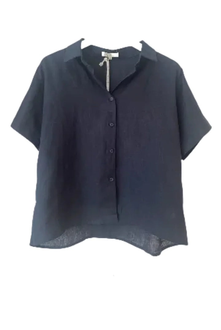 Bronte Linen Shirt Navy
