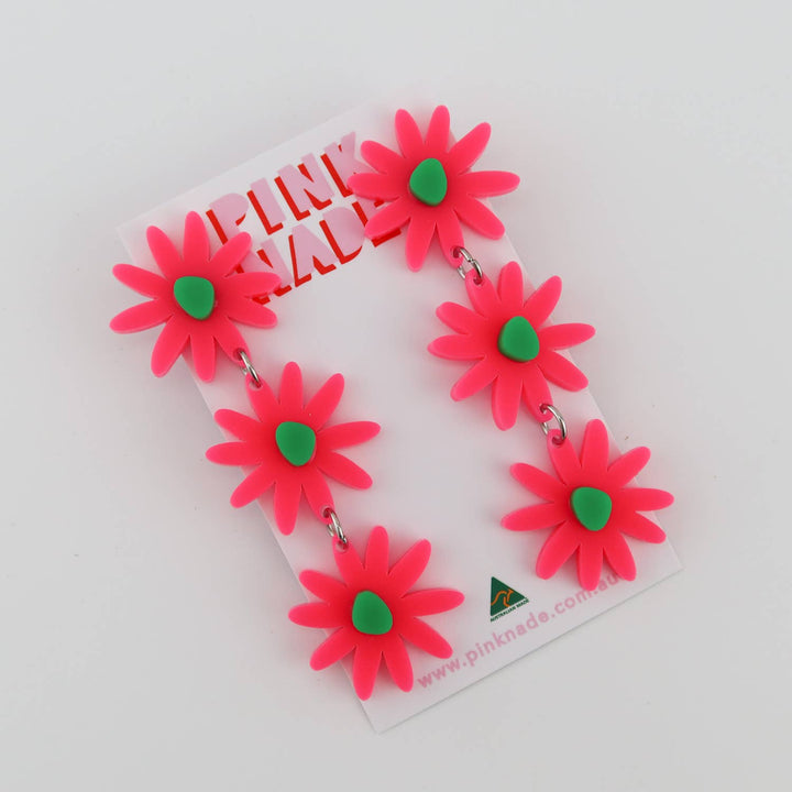 Remi Hot Pink Flower Dangle