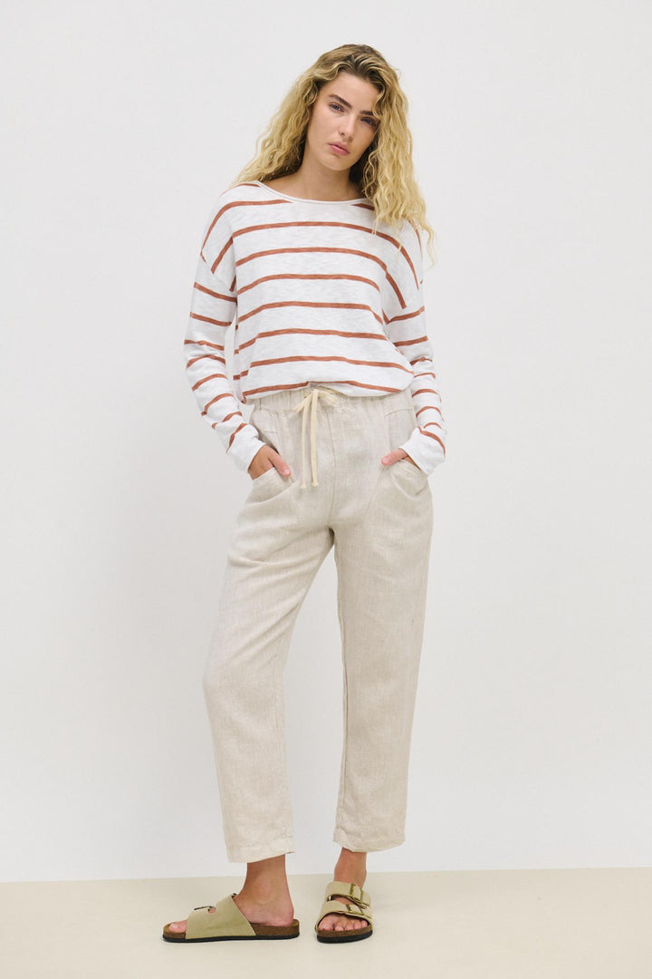 Luxe Linen Pant Natural Oatmeal