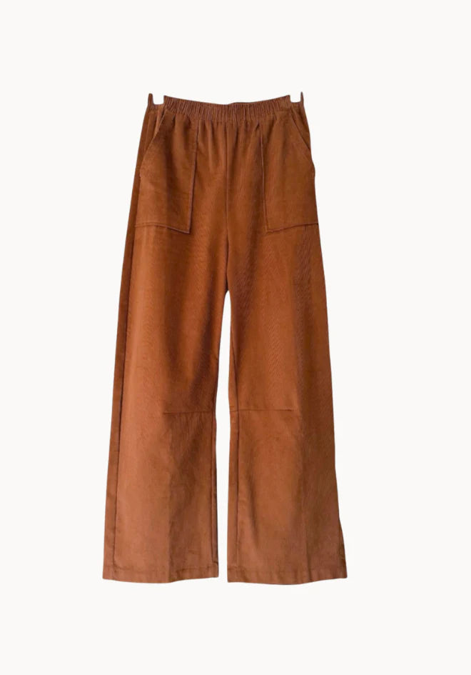 Zadie Barrel Leg Cord Pants