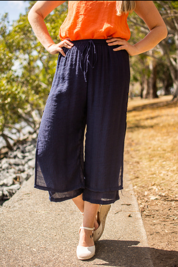 Navy Beach Pants